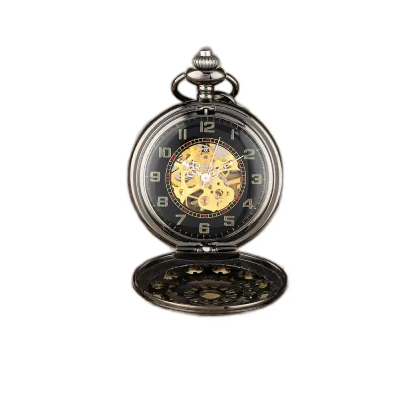 Antik svart mekanisk Steampunk lyxfickur