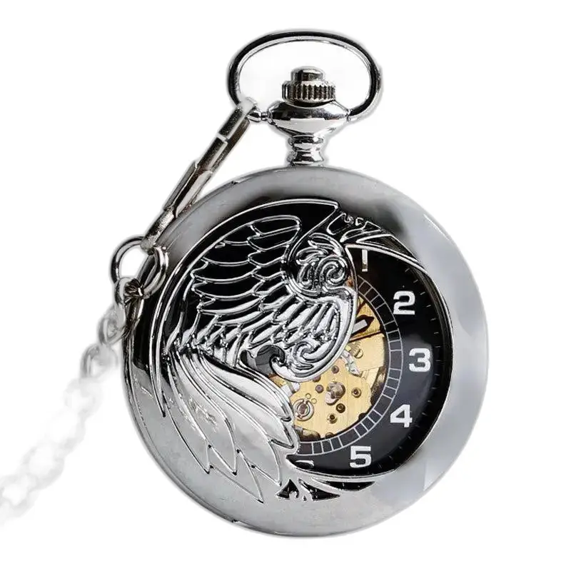 Chic silver automatisk fickur