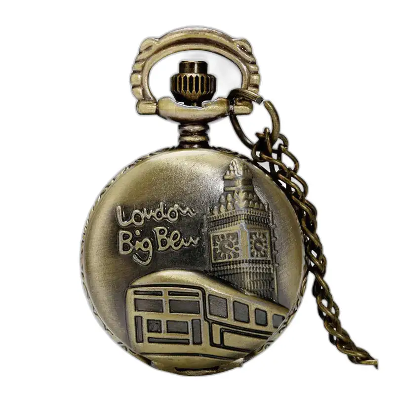 Big Ben Bronze Fantasy Necklace Watch med London-design i brons ton