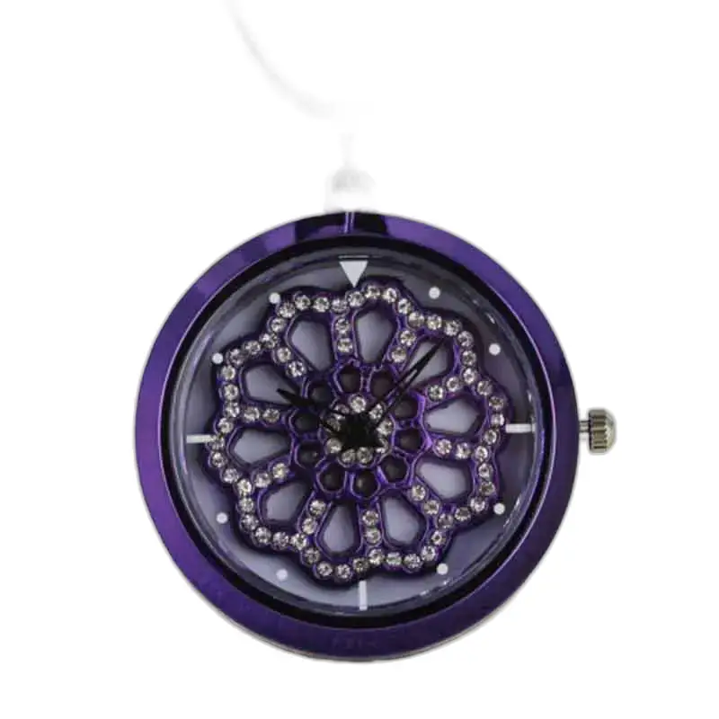 Elegant Flower Necklace Watch för kvinnor, Halsbandsklocka med Gemstone Urtavla