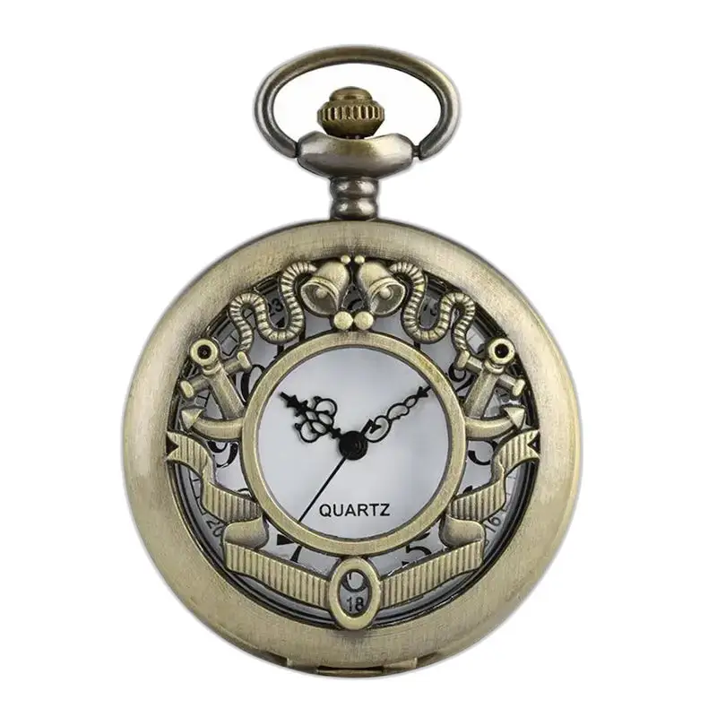 My Little Flower Necklace Watch i brons med en antik fickursdesign