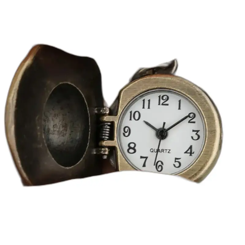 Original Bronze Hat Halsband Klocka med gångjärn i brons