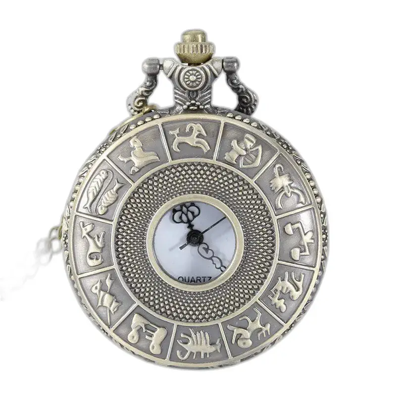 Vintage Chinese Zodiac Quartz Halsbandsklocka med unik astrologisk design