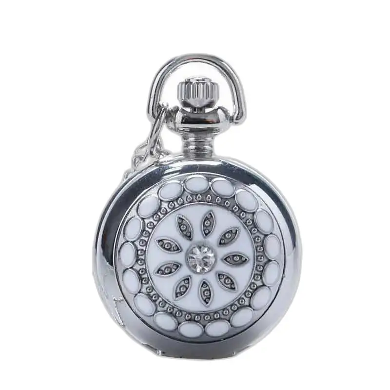 Duchess Women's Gusset Pocket Watch med blommönster i silver