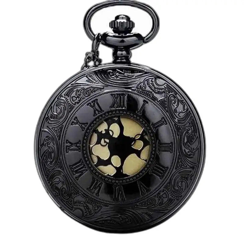 Steampunk Mercury Gusset fickur med en utsmyckad svart design