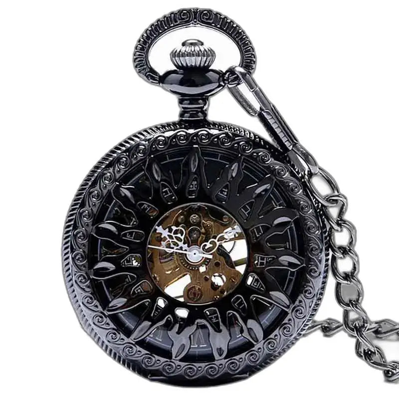Steampunk Titanium fickur med elegant svart design