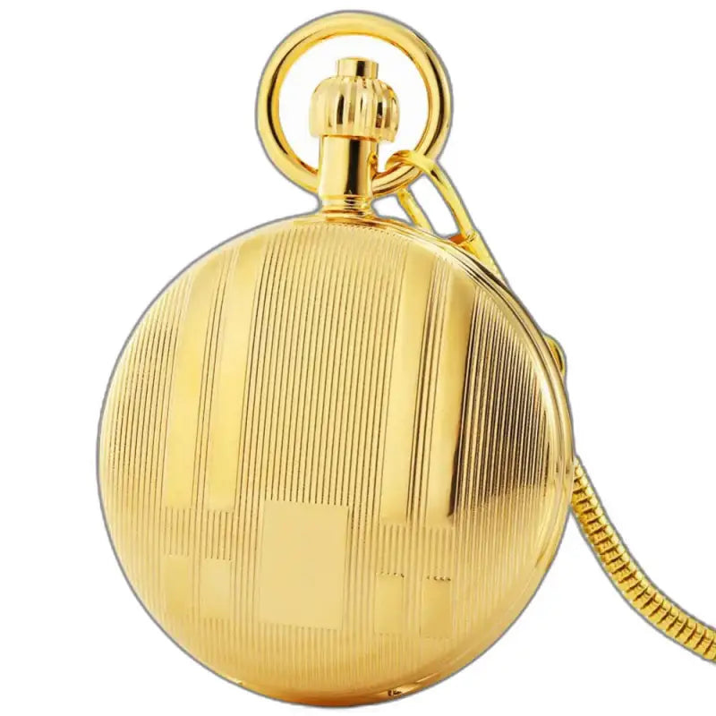 Guld mekanisk fickur för moderna herrar i elegant guld