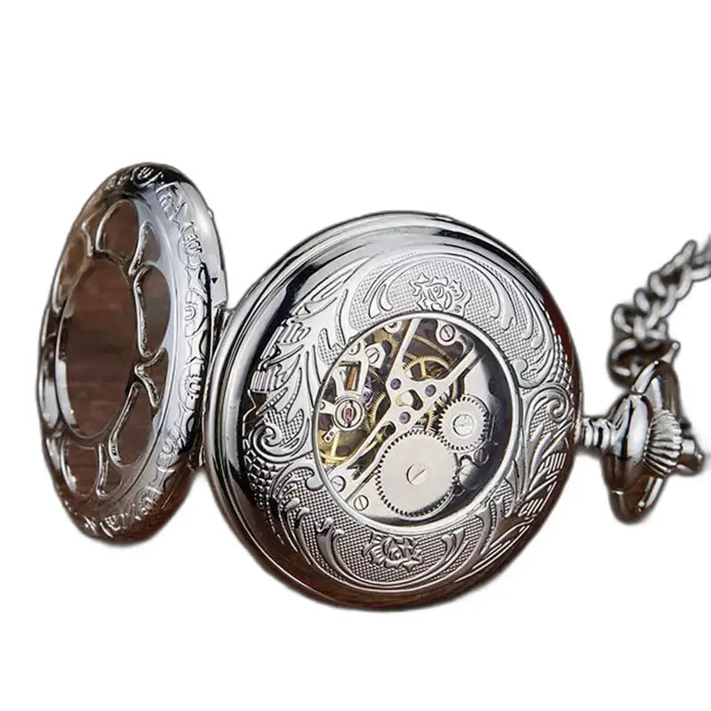 Oignon Luxury Mechanical Pocket Watch med lökfodral och manuell upprullning