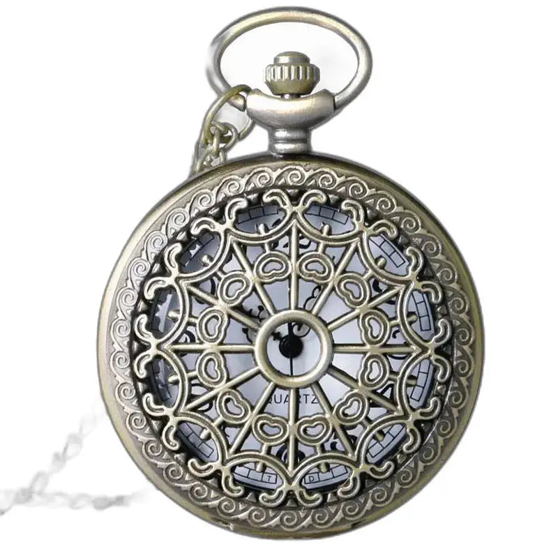 Gammal vintagestil silver hängande klocka för kvinnor med en antik klocka design