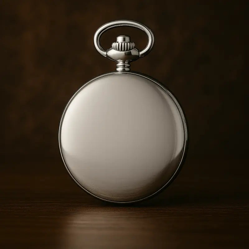 Smooth Mirror Luxury Silver Mekanisk fickur, elegant silverfickor