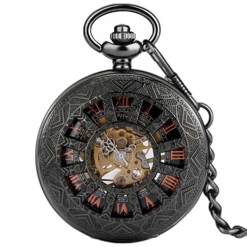 Steampunk Iridium Gothic Design Fickur med en utsmyckad svart urtavla