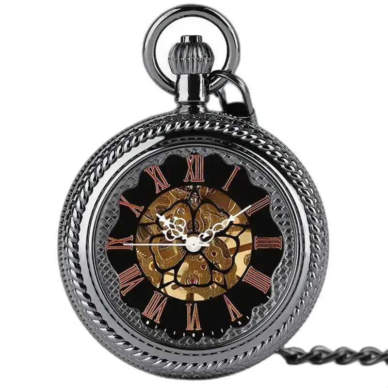 Steampunk Fob-klocka chic analog display med intrikat silverdesign